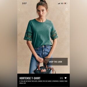NEW WITH TAGS SÉZANE Hortense Shirt.